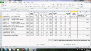 How to make salary sheet using Microsoft Excel [upl. by Reivaz]