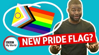 Pride 2021 Why is the gay rainbow flag being updated  BBC My World shorts [upl. by Aelanej439]