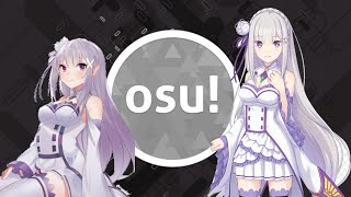 Emilia by Haruka osu skin showcase [upl. by Ayotnahs]