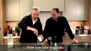 aerolatte  milk frother makes three layer caffè latte macchiato [upl. by Nodla]