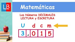 Los Números DECIMALES LECTURA y ESCRITURA ✔👩‍🏫 PRIMARIA [upl. by Ielhsa]