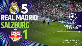 REAL MADRID 51 SALZBURG • Highlights • Champions League 2425  SimulationRecreation [upl. by Alisha]