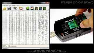 W25Q64 flash spi bios programming with REVELPROGIS [upl. by Nnylekoorb]