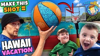 BASKETBALL SHOT  HAWAII VACATION 😱 OMG FV Family Challenge [upl. by Nador]