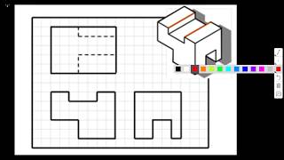 Comment compléter les vues dans un dessin technique [upl. by Yesdnil]