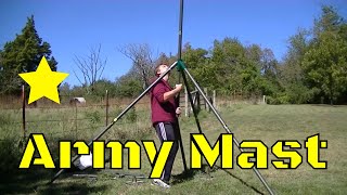 Ham Radio Antenna Military Mast Tower Setup amp Review [upl. by Conney]