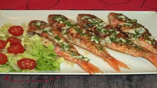 Salmonetes a la plancha  Recetas de Cocina [upl. by Cy]