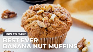 How to Make The Best Ever Banana Nut Muffins [upl. by Esinek]