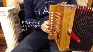 How to Play One Row Diatonic Accordion  Lesson 1  Cajun Song quotJai Passe Devant Ta Portequot [upl. by Ingunna403]