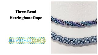 ThreeBead Spiral Herringbone Rope [upl. by Jamnes]