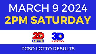 Lotto Result March 9 2024 2pm Swertres Ez2 PCSO [upl. by Yhtomot]