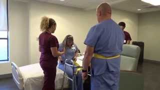 Physical Therapy Transfer Training  How To Transfer From Wheelchair To Bed [upl. by Agler704]