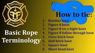 Basic Rope Terminology How to Tie Knots Firefighter Guide [upl. by Elbon685]