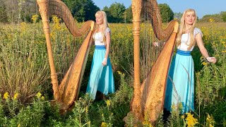 DEBUSSY  The Girl with the Flaxen Hair Harp Twins Camille and Kennerly [upl. by Kari]