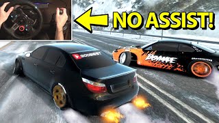 First NO ASSIST G29 wheel settings test with E60  CarX Drift Racing Online [upl. by Eessac]