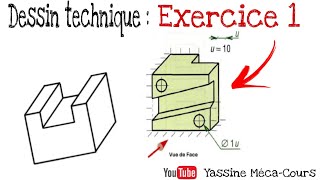 Exercices avec corrigé dessin technique  correspondance des vues [upl. by Htnamas614]