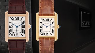 Cartier Tank Louis and Solo Sizes Showcase  SwissWatchExpo [upl. by Etnuahs987]