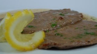 Veal scallops with lemon sauce  italian recipe [upl. by Ormond]