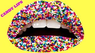 SPRINKLE CANDY LIPS MAKEUP FUN B2cutecupcakes [upl. by Ciardap]