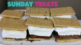 SUNDAY TREATS HOW TO MAKE DELICIOUS SMORESB2cutecupcakes [upl. by Akihc]