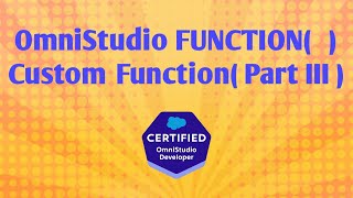 OmniStudio Functions  OmniStudio Formulas FUNCTION Custom Function Callable Interface  Part 3 [upl. by Klute232]