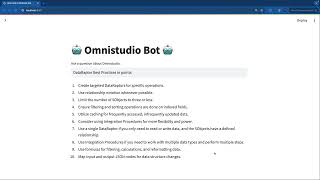 Salesforce Omnistudio Bot with UI  Langchain  OpenAI [upl. by Niamjneb]