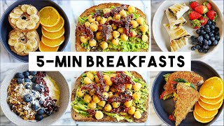 EASY 5MINUTE BREAKFAST IDEAS vegan [upl. by Irehj243]