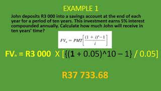 Future Value of an Ordinary Annuity  Formula with Example [upl. by Kelbee]