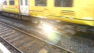 Merseyrail 507 009 making arcs at Birkdale station [upl. by Rotberg]