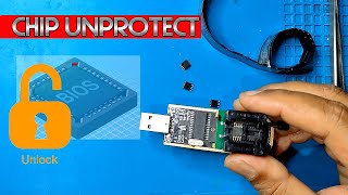 How to unprotect chip ic program  Bios programmer spi chip 25Q64 25Q3225Q16 Etc [upl. by Marvin]