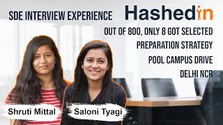 Hashedin Interview Experience🔥  Preparation Strategy  Saloni Tyagi  Shruti Mittal  Campus Drive [upl. by Joachim]