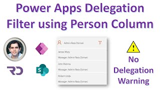 Part 5  PowerApps Delegation amp Gallery Filtering using Person column single and multi select [upl. by Gwennie]