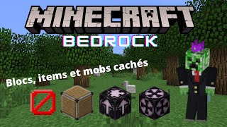 LES BLOCS ITEMS ET MOBS CACHES MINECRAFT BEDROCK 116220 [upl. by Haneekas185]