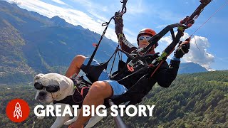 When You Live in the Swiss Alps You Can Paraglide to Work [upl. by Aruol]