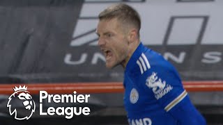 Jamie Vardy grabs dramatic late win for Leicester City against Blades  Premier League  NBC Sports [upl. by Orson890]