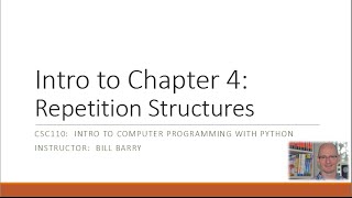 Python4a  Repetition Structures [upl. by Assille]