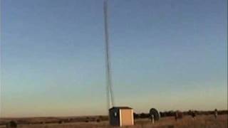 Radio Tower Collapses After Guy Wires Are Cut [upl. by Egwin963]