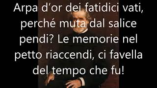 Giuseppe Verdi Va pensiero  Testo e Musica [upl. by Klarika]