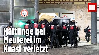 Gefängnismeuterei Polizei stürmt Knast in Thüringen  JVA Untermaßfeld [upl. by Ardine874]