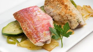 Receta de salmonetes al horno con calabacines  Karlos Arguiñano [upl. by Vivyanne]